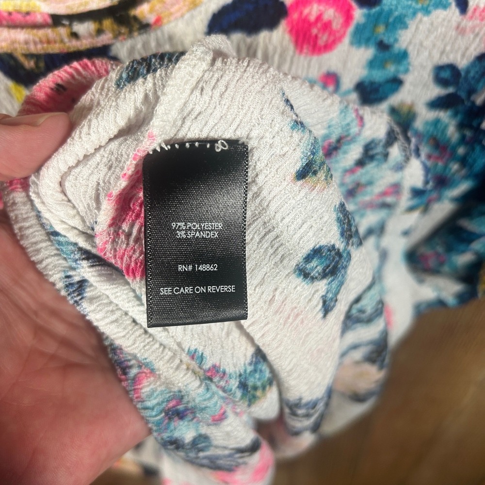 Torrid Size 4 Floral Tank Top Plus Colorful Dopamine Stretch Summer Casual - Picture 5 of 6